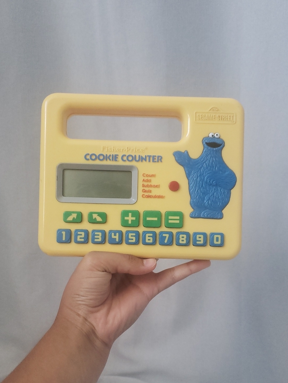 Vintage 1985 Fisher Price Sesame Street Cookie Counter Electronic Toy Calculator